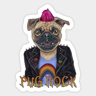 PUG ROCK! Sticker